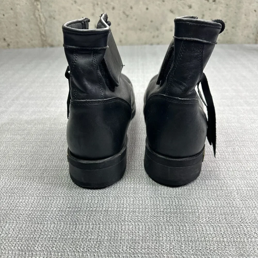 Harley Davidson Boots 10.5 D‎ Willie G Western Black Leather Biker Moto Grunge *